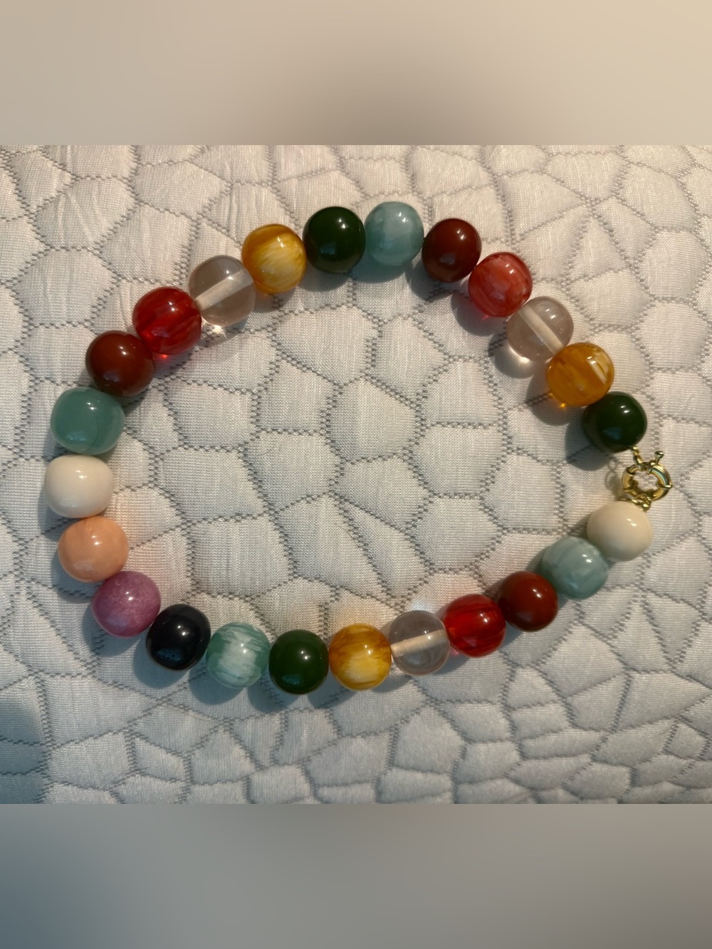 INK + ALLOY IRIS LARGE RESIN BEAD NECKLACE MULTI